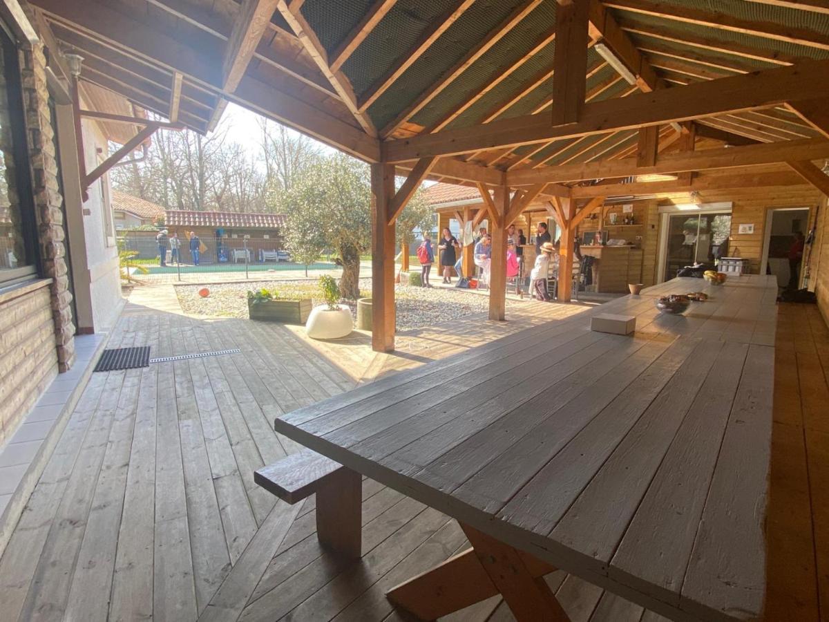 Ensemble de 3 villas avec piscine chauffée, esprit détente Sanguinet Extérieur photo