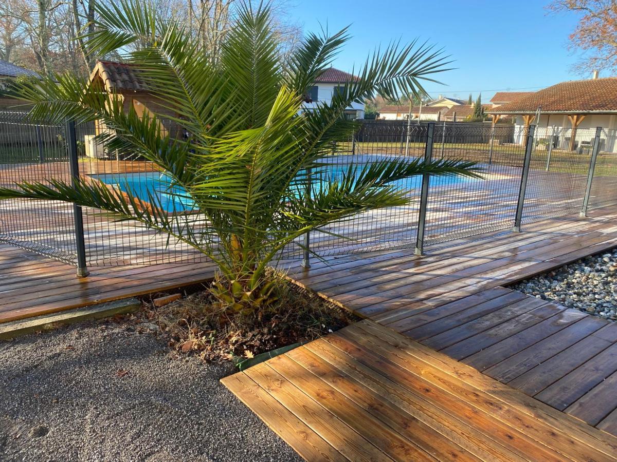 Ensemble de 3 villas avec piscine chauffée, esprit détente Sanguinet Extérieur photo